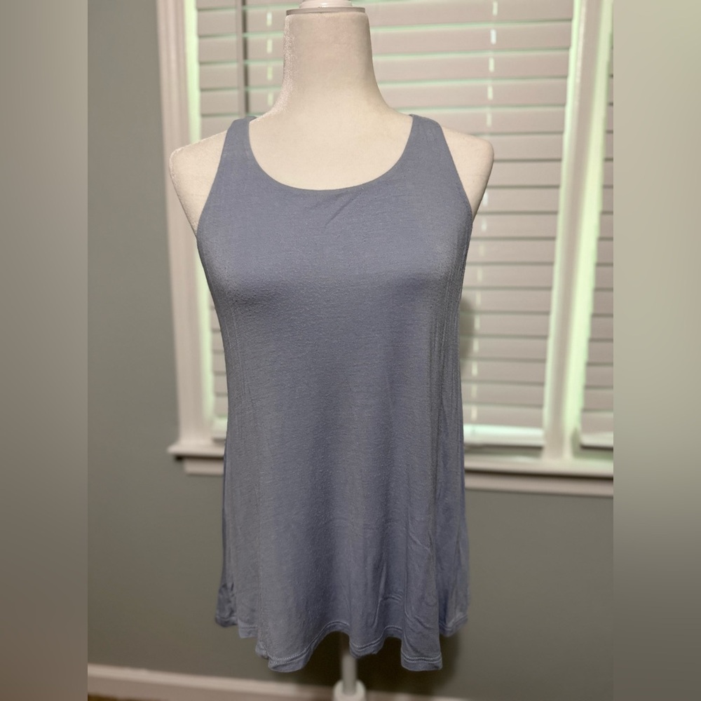 NYMPHE Blue Sleeveless Fitted Tank Top